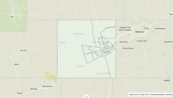 Map preview of Ector County, TX - Housing Vacancy Rate