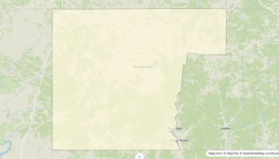 Map preview of Edwards County, TX - Median Gross Rent