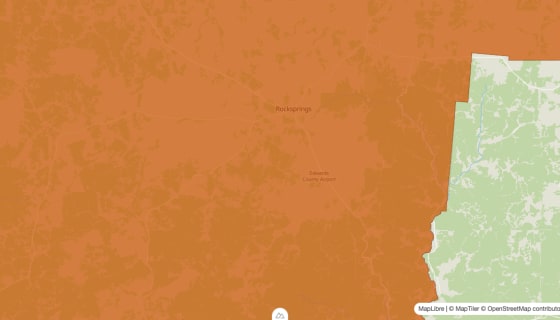 Map preview of Edwards County, TX - Population by Census Tract (2023)