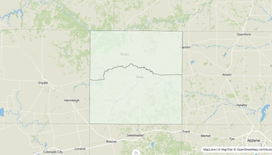 Map preview of Fisher County, TX - Housing Vacancy Rate