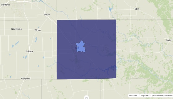 Map preview of Garza County, TX - Median Home Value