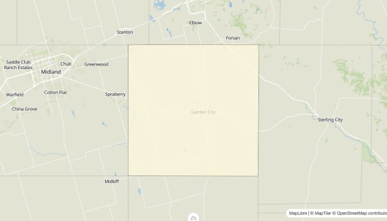 Map preview of Glasscock County, TX - Median Gross Rent