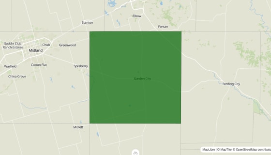 Map preview of Glasscock County, TX - Poverty Rate