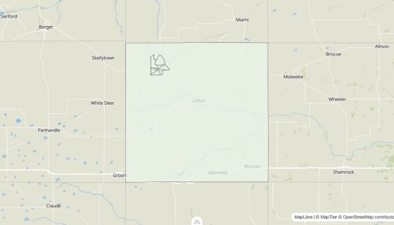 Map preview of Gray County, TX - Housing Vacancy Rate