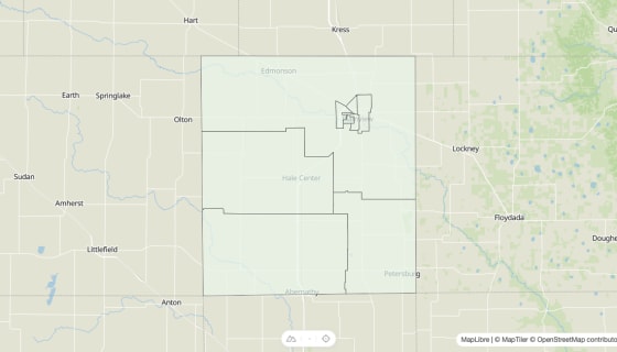 Map preview of Hale County, TX - Housing Vacancy Rate