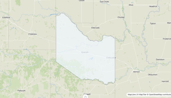 Map preview of Hardeman County, TX - Median Home Value