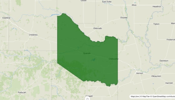 Map preview of Hardeman County, TX - Poverty Rate