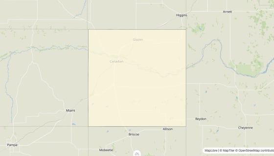 Map preview of Hemphill County, TX - Median Gross Rent