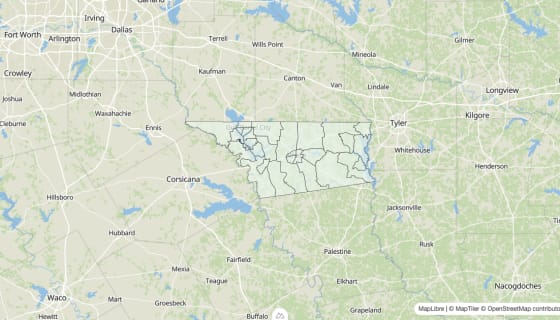 Map preview of Henderson County, TX - Housing Vacancy Rate