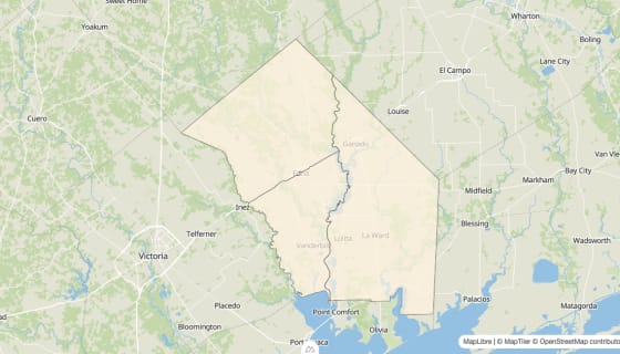 Map preview of Jackson County, TX - Bachelor's Degree Rate