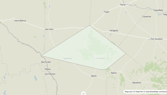 Map preview of Jeff Davis County, TX - Housing Vacancy Rate