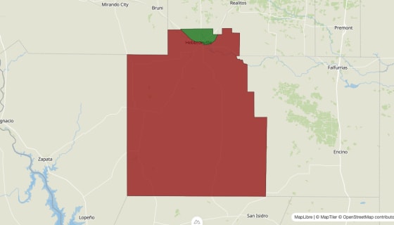 Map preview of Jim Hogg County, TX - Median Household Income