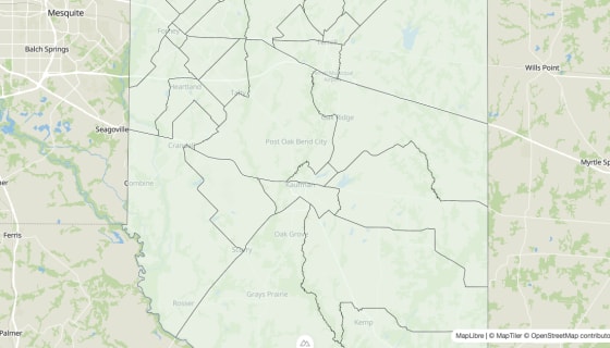 Map preview of Kaufman County, TX - Housing Vacancy Rate