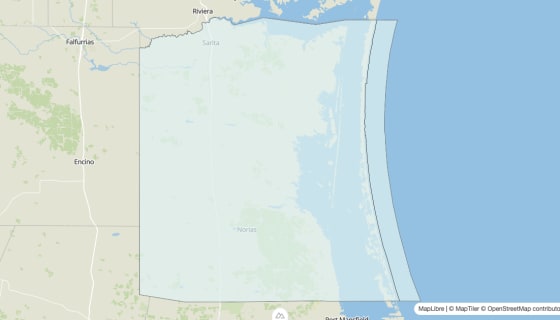 Map preview of Kenedy County, TX - Unemployment Rate