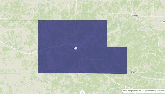 Map preview of Kimble County, TX - Median Home Value