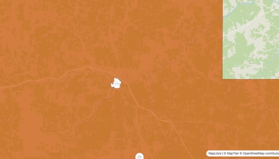 Map preview of Kimble County, TX - Population by Census Tract (2023)