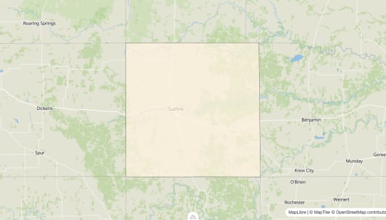 Map preview of King County, TX - Bachelor's Degree Rate