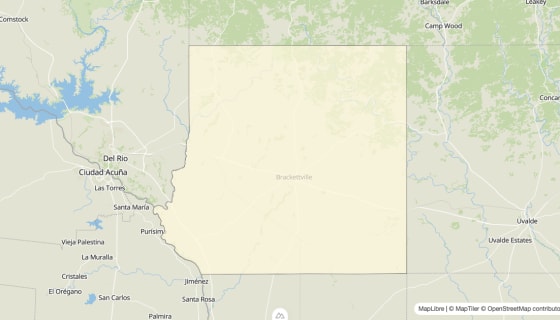 Map preview of Kinney County, TX - Median Gross Rent