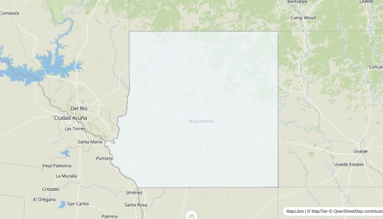 Map preview of Kinney County, TX - Median Home Value