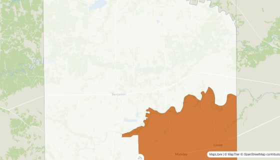 Map preview of Knox County, TX - Population by Census Tract (2023)