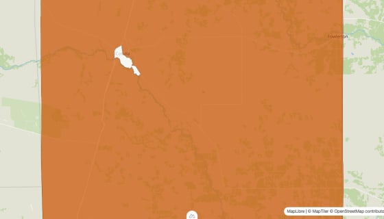 Map preview of La Salle County, TX - Population by Census Tract (2023)
