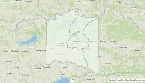 Map preview of Lamar County, TX - Housing Vacancy Rate