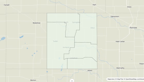 Map preview of Lamb County, TX - Housing Vacancy Rate
