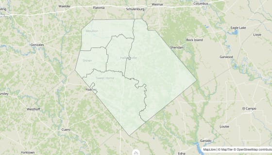 Map preview of Lavaca County, TX - Housing Vacancy Rate