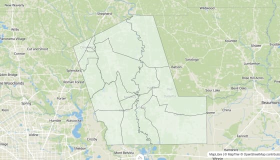 Map preview of Liberty County, TX - Housing Vacancy Rate
