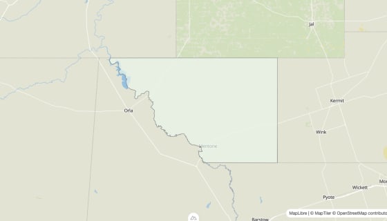 Map preview of Loving County, TX - Housing Vacancy Rate