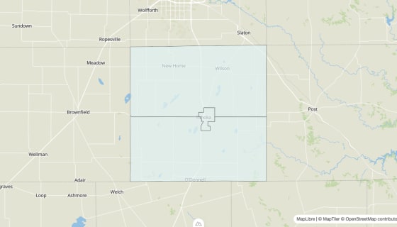 Map preview of Lynn County, TX - Unemployment Rate