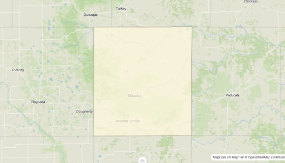 Map preview of Motley County, TX - Median Gross Rent