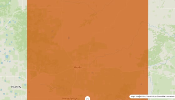 Map preview of Motley County, TX - Population by Census Tract (2023)