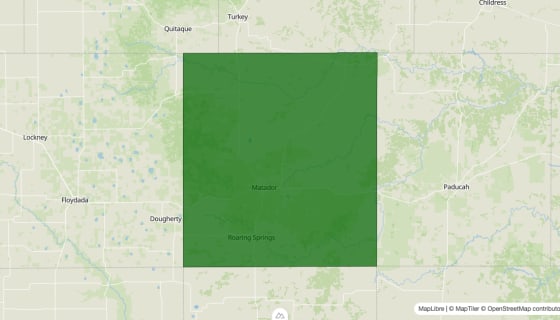 Map preview of Motley County, TX - Poverty Rate