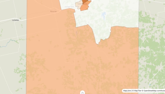 Map preview of Nolan County, TX - Population by Census Tract (2023)