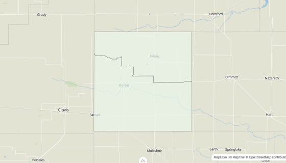 Map preview of Parmer County, TX - Housing Vacancy Rate