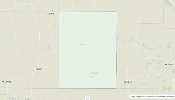 Map preview of Reagan County, TX - Housing Vacancy Rate