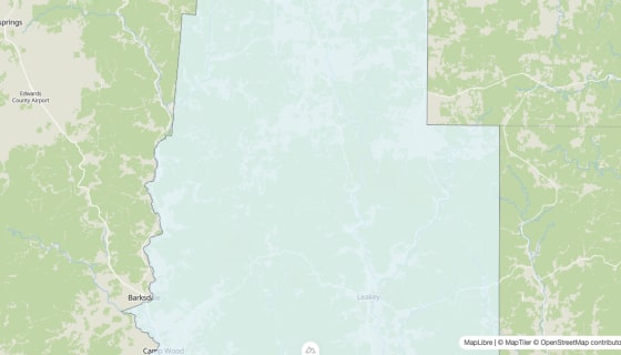 Map preview of Real County, TX - Median Age