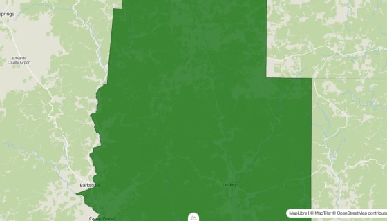 Map preview of Real County, TX - Poverty Rate