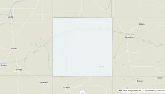 Map preview of Roberts County, TX - Median Home Value
