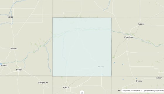 Map preview of Roberts County, TX - Unemployment Rate