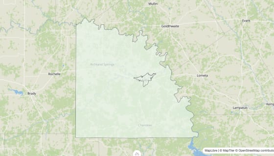 Map preview of San Saba County, TX - Housing Vacancy Rate