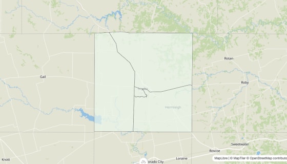 Map preview of Scurry County, TX - Housing Vacancy Rate