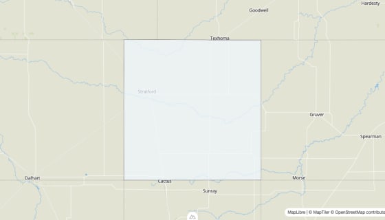 Map preview of Sherman County, TX - Median Home Value