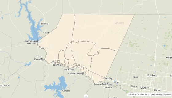Map preview of Starr County, TX - Bachelor's Degree Rate