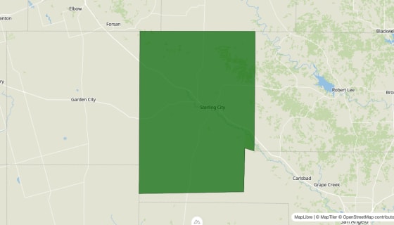 Map preview of Sterling County, TX - Poverty Rate
