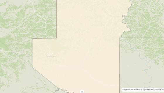 Map preview of Terrell County, TX - Bachelor's Degree Rate