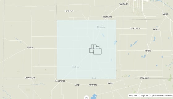 Map preview of Terry County, TX - Unemployment Rate