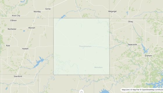 Map preview of Throckmorton County, TX - Housing Vacancy Rate