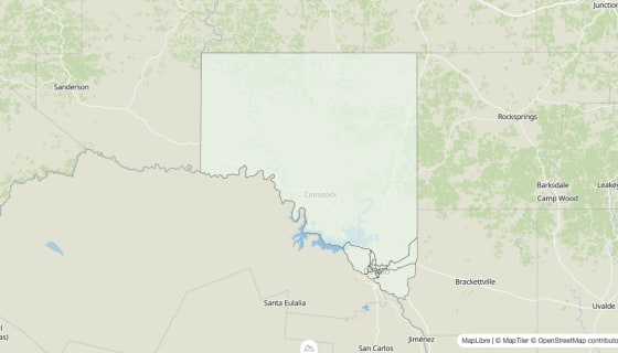 Map preview of Val Verde County, TX - Housing Vacancy Rate